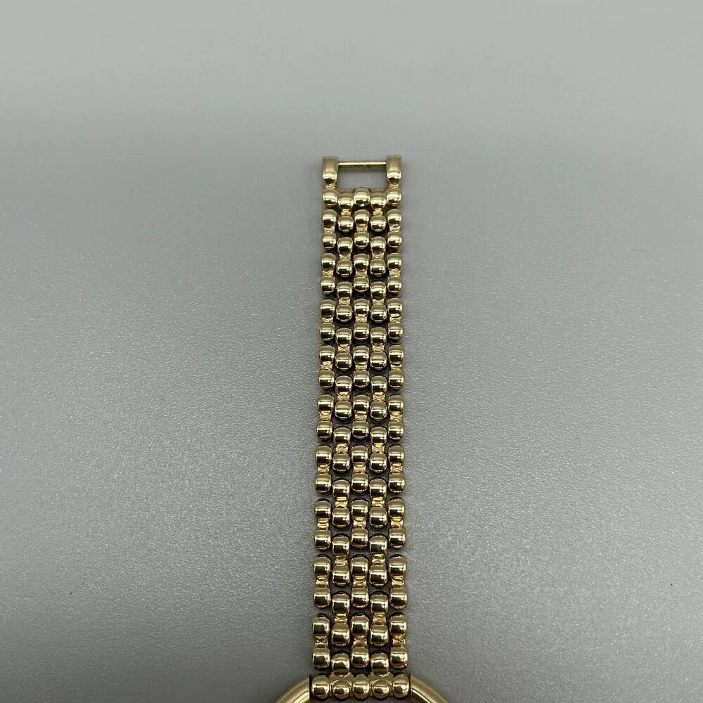 Swarovski Women Watch 37mm Oval Gold Tone Crystal Swiss 5200399 New Battery 7.5